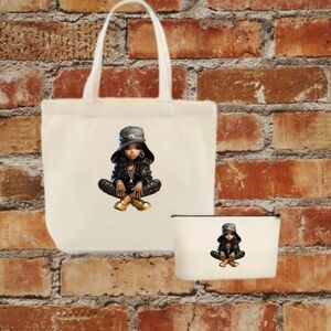 Hip-hop girl Natural Tote Bag